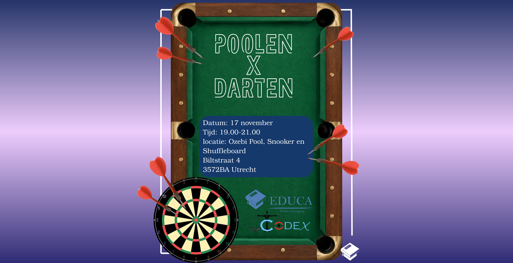 Poolen en Darten - Educa x Codex